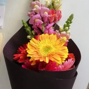 Cono de gerberas
