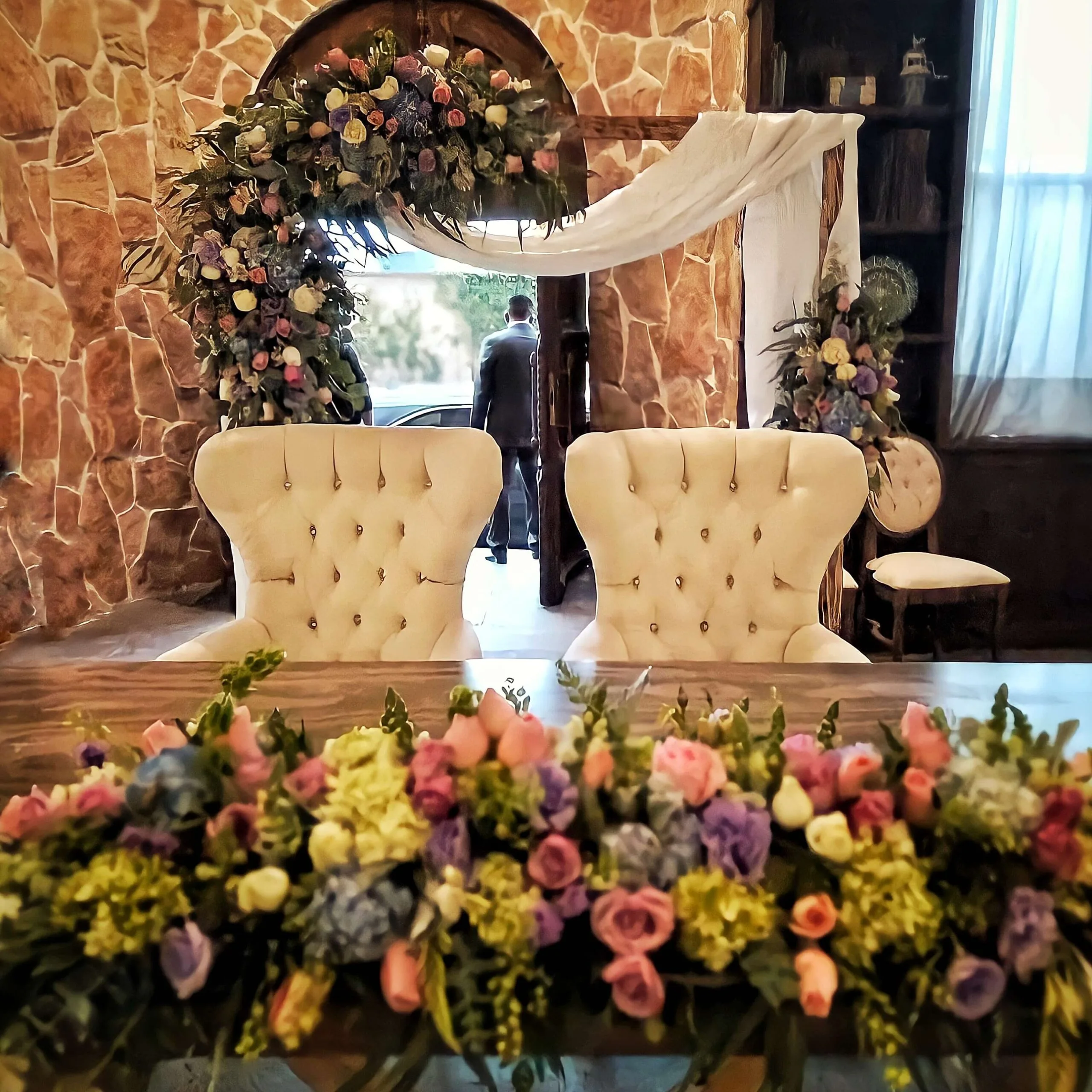 Decoración floral para evento especial